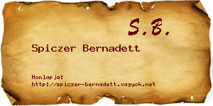 Spiczer Bernadett névjegykártya